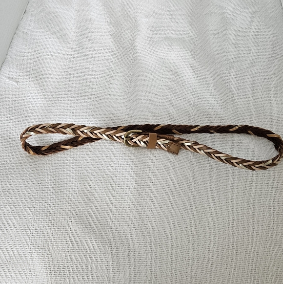 Accessories - Braided Brown, Tan And Gold Braided Belt